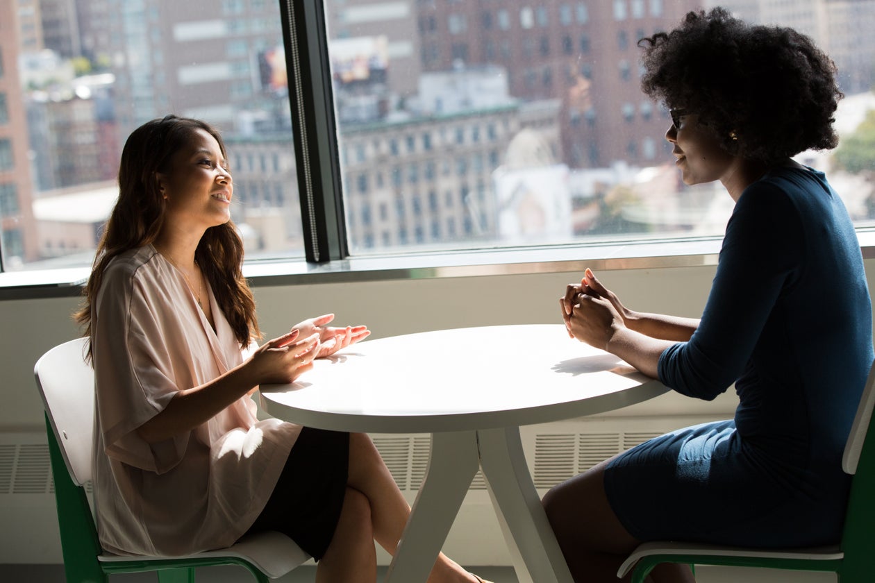 Two women having a meaningful financial planning conversation